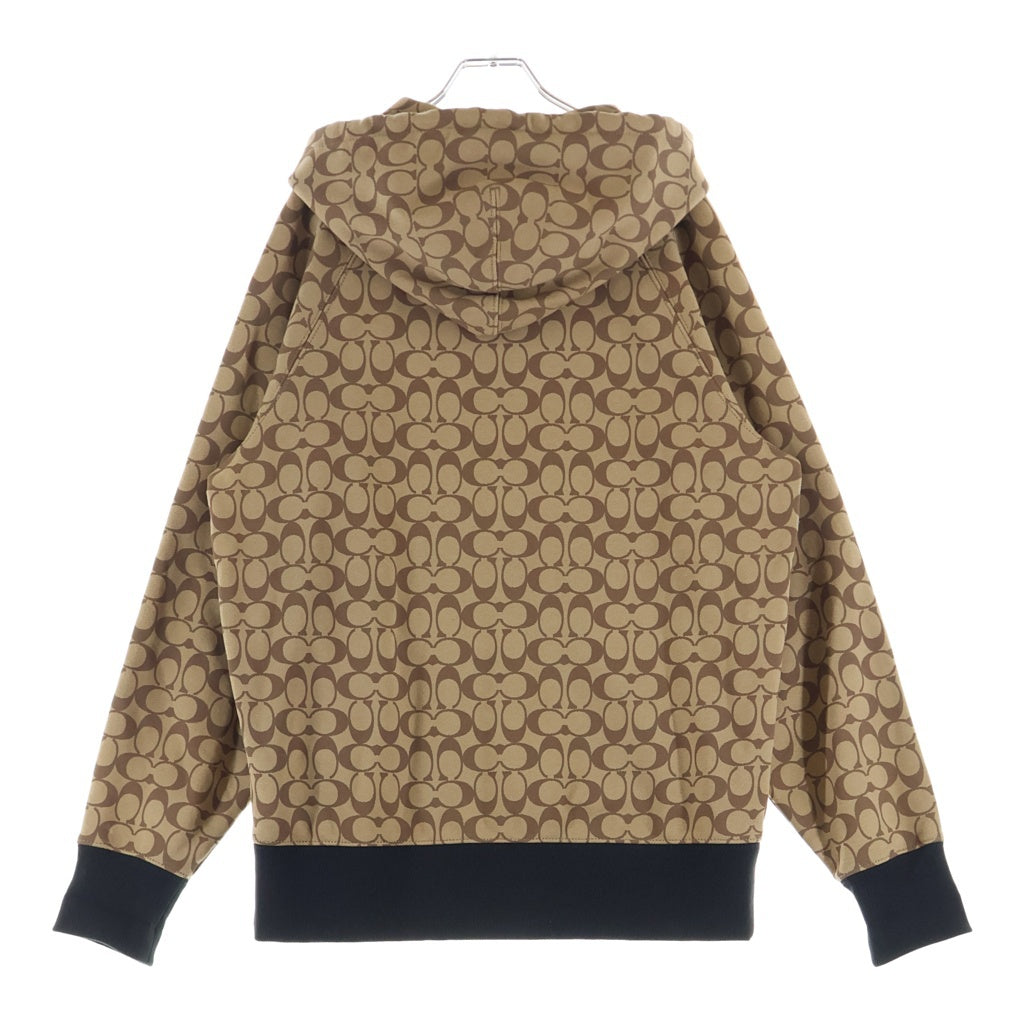 COACH(コーチ) シグネチャー フロントロゴエンブロイダリー ジップアップ スウェットパーカー ブラウン 233092