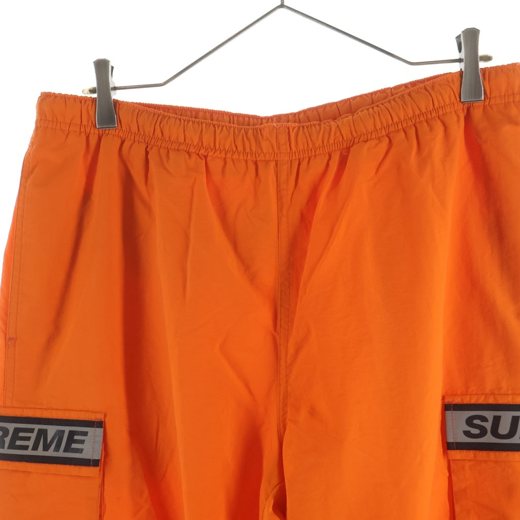 SUPREME(シュプリーム) 18SS Reflective Taping Cargo Pant リフレクティブ テーピング ナイロン カーゴパンツ オレンジ