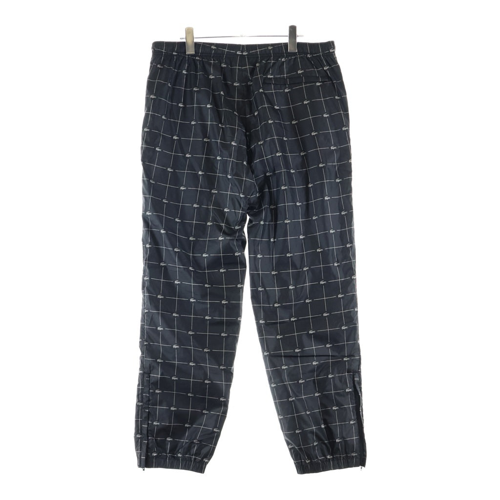 SUPREME(シュプリーム) 18SS ×LACOSTE Reflective Grid Nylon Track Pants ラコステ リフレクティブ グリッド ナイロントラックパンツ ブラック XH8504