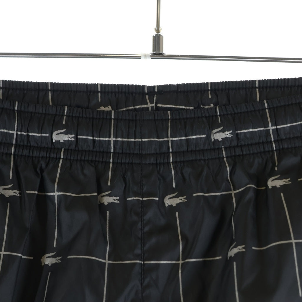 SUPREME(シュプリーム) 18SS ×LACOSTE Reflective Grid Nylon Track Pants ラコステ リフレクティブ グリッド ナイロントラックパンツ ブラック XH8504