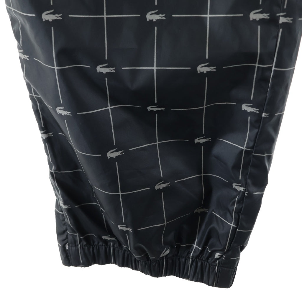 SUPREME(シュプリーム) 18SS ×LACOSTE Reflective Grid Nylon Track Pants ラコステ リフレクティブ グリッド ナイロントラックパンツ ブラック XH8504