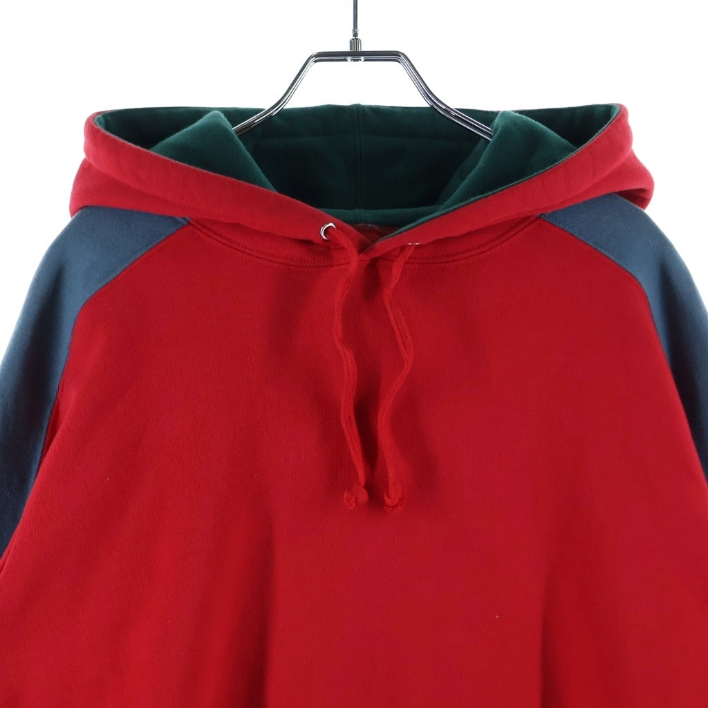 SUPREME(シュプリーム) 18AW Paneled Hooded Sweatshirt パネルド ロゴデザイン フーデッド スウェットパーカー レッド