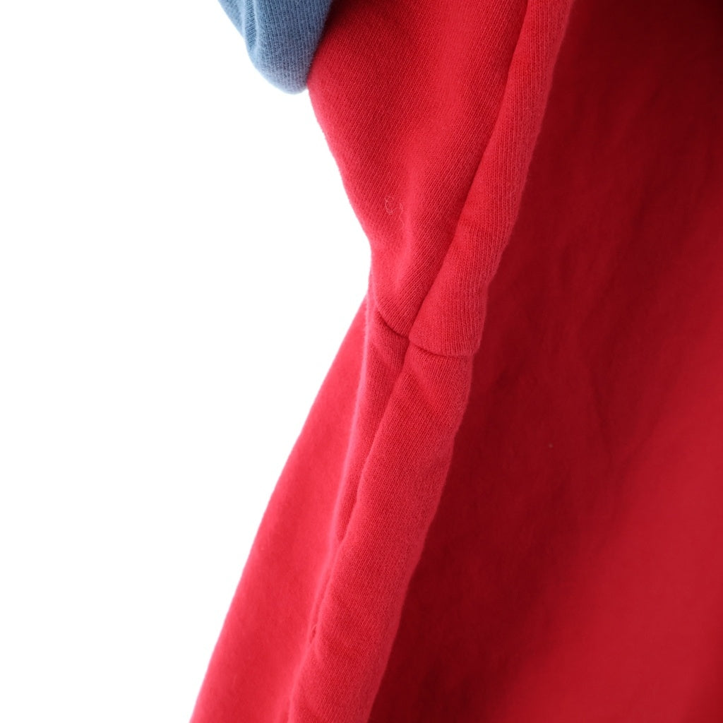 SUPREME(シュプリーム) 18AW Paneled Hooded Sweatshirt パネルド ロゴデザイン フーデッド スウェットパーカー レッド