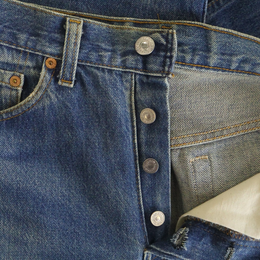 Levi's(リーバイス) 80S VINTAGE 501xx 復刻 赤文字 スモールe ボタン裏522 ヴィンテージ ボタンフライ デニムパンツ インディゴ 522-6-89