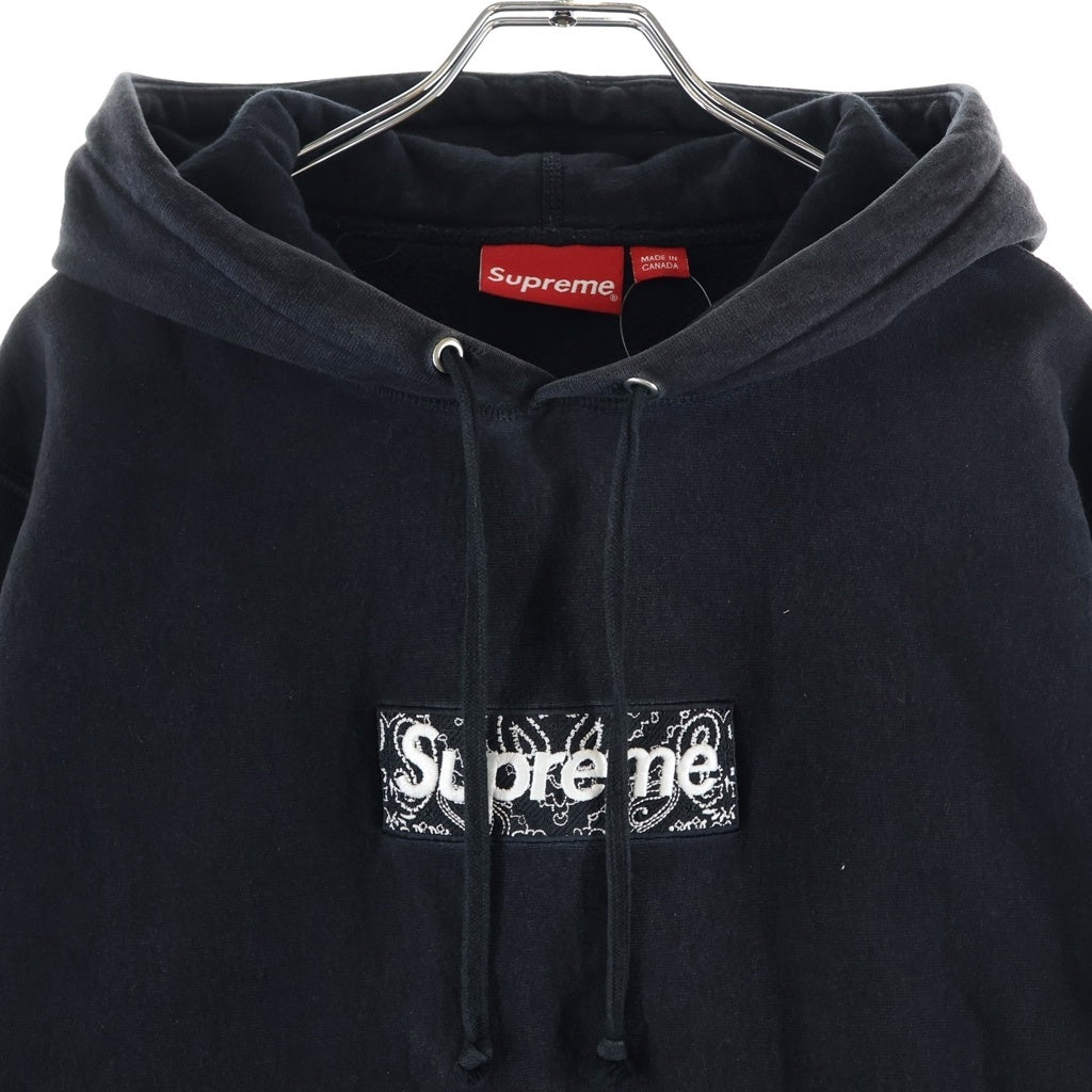 SUPREME(シュプリーム) 19AW Bandana Box Logo Hooded バンダナボックスロゴ フーディパーカー ブラック