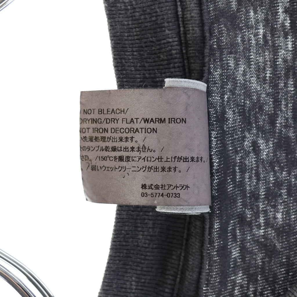 READY MADE(レディメイド) 24SS POCKET T-SHIRT フロントプリント ポケット半袖Tシャツ カットソー ブラック RE-CO-BK-00-00-278