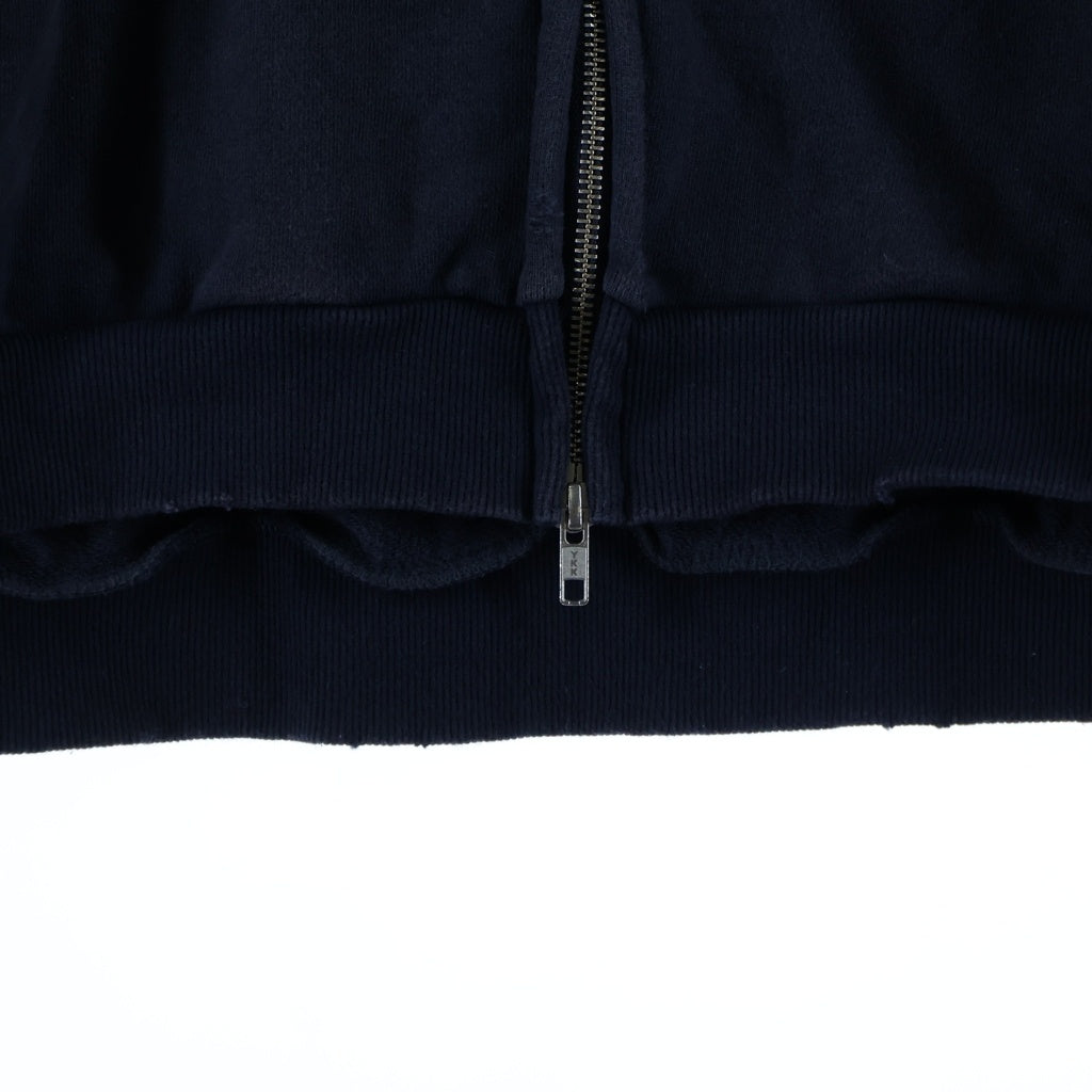 PROJECT G/R(プロジェクトジーアール) RECONSTRUCTED FOLED ZIP HOODIE リコンストラクテッド フォルデッド ジップフーディパーカー ネイビー