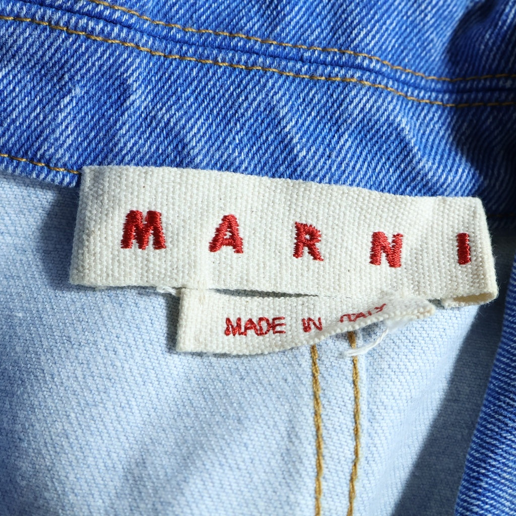 MARNI(マルニ) 25SS BLEACHED COATED ORGANIC DENIM COBALT JACKET