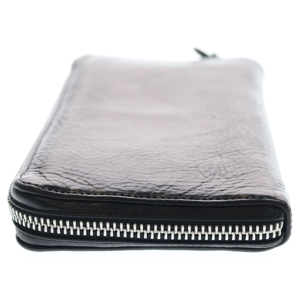 CHROME HEARTS(クロムハーツ) REC F ZIP PLANE プレーン ラウンドジップレザーウォレット 財布 ブラック