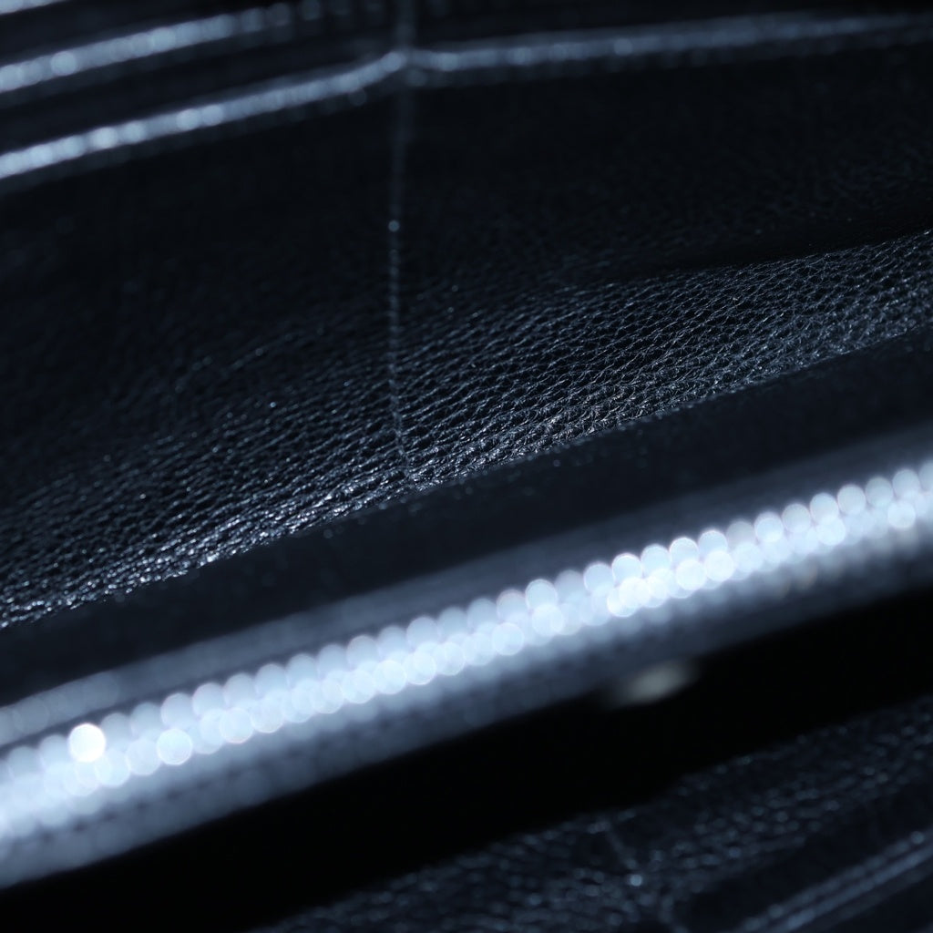 CHROME HEARTS(クロムハーツ) REC F ZIP PLANE プレーン ラウンドジップレザーウォレット 財布 ブラック