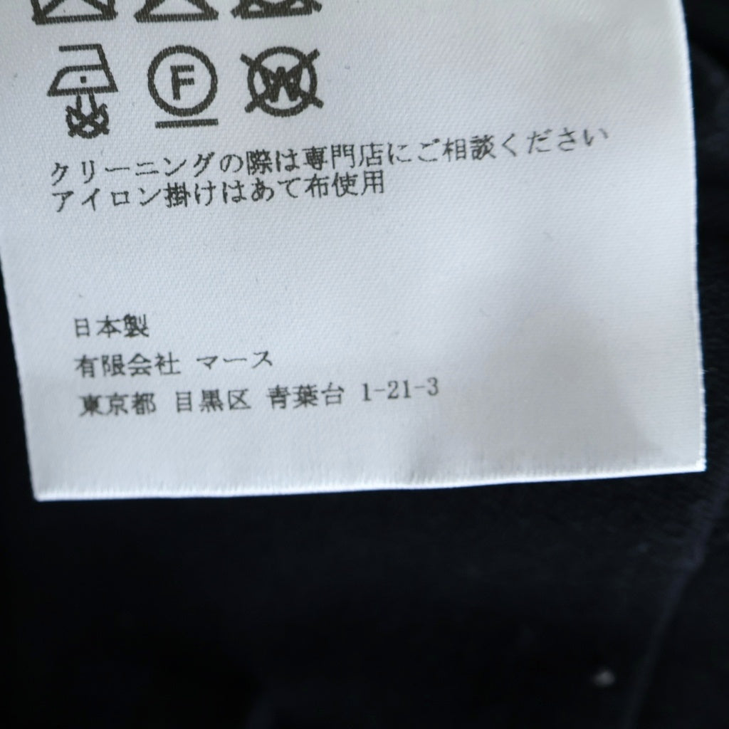 JOHN LAWRENCE SULLIVAN(ジョンローレンスサリバン) WOOL BARATHEA FRONT POCKET WIDE TROUSERS ウールバラシャ フロントポケット ワイドトラウザーズパンツ スラックス ブラック 2B001-0225-07