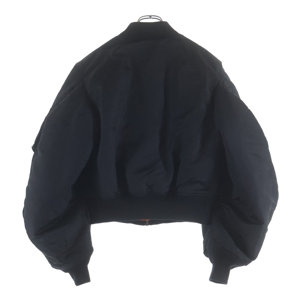 JOHN LAWRENCE SULLIVAN(ジョンローレンスサリバン) 25AW NYLON MASSIVE ROUNDED SLEEVE BOMBER JACKET ナイロン マッシヴ ラウンド スリーブ ボンバージャケット ブラック
