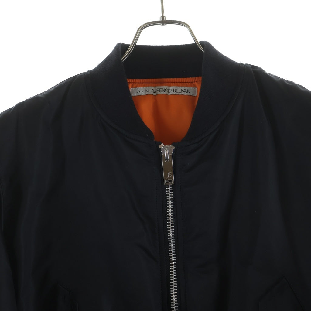 JOHN LAWRENCE SULLIVAN(ジョンローレンスサリバン) 25AW NYLON MASSIVE ROUNDED SLEEVE BOMBER JACKET ナイロン マッシヴ ラウンド スリーブ ボンバージャケット ブラック