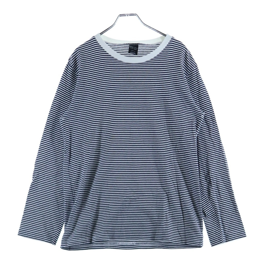 NUMBER (N)INE(ナンバーナイン) 宮下期 ボーダー ロングスリーブ クルーネック 長袖Tシャツ カットソー ブラック/ホワイト