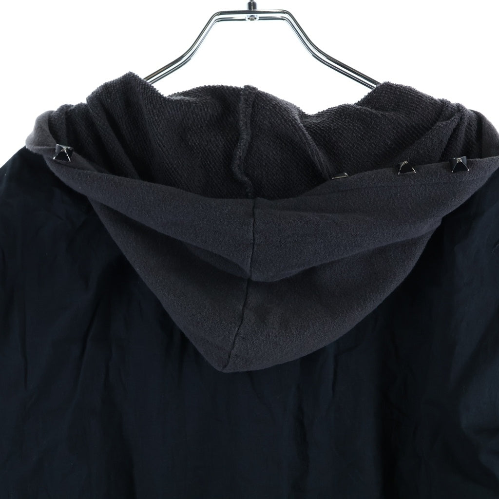 UNDERCOVER(アンダーカバー) 06SS T期 LayeredHoodie フードスタッズ付き レイヤード プルオーバースウェットパーカー フーディ ブラウン/ブラック 6S267-CS10