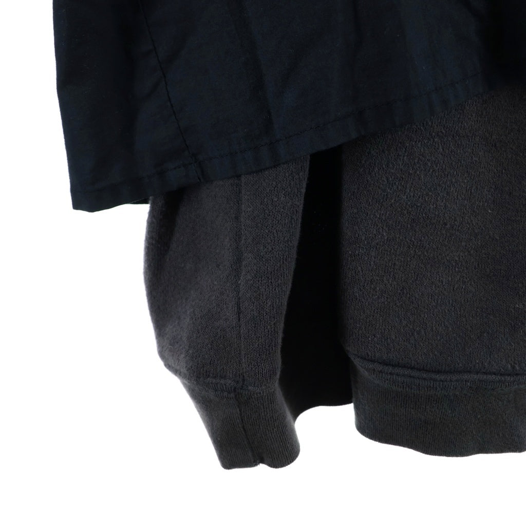 UNDERCOVER(アンダーカバー) 06SS T期 LayeredHoodie フードスタッズ付き レイヤード プルオーバースウェットパーカー フーディ ブラウン/ブラック 6S267-CS10
