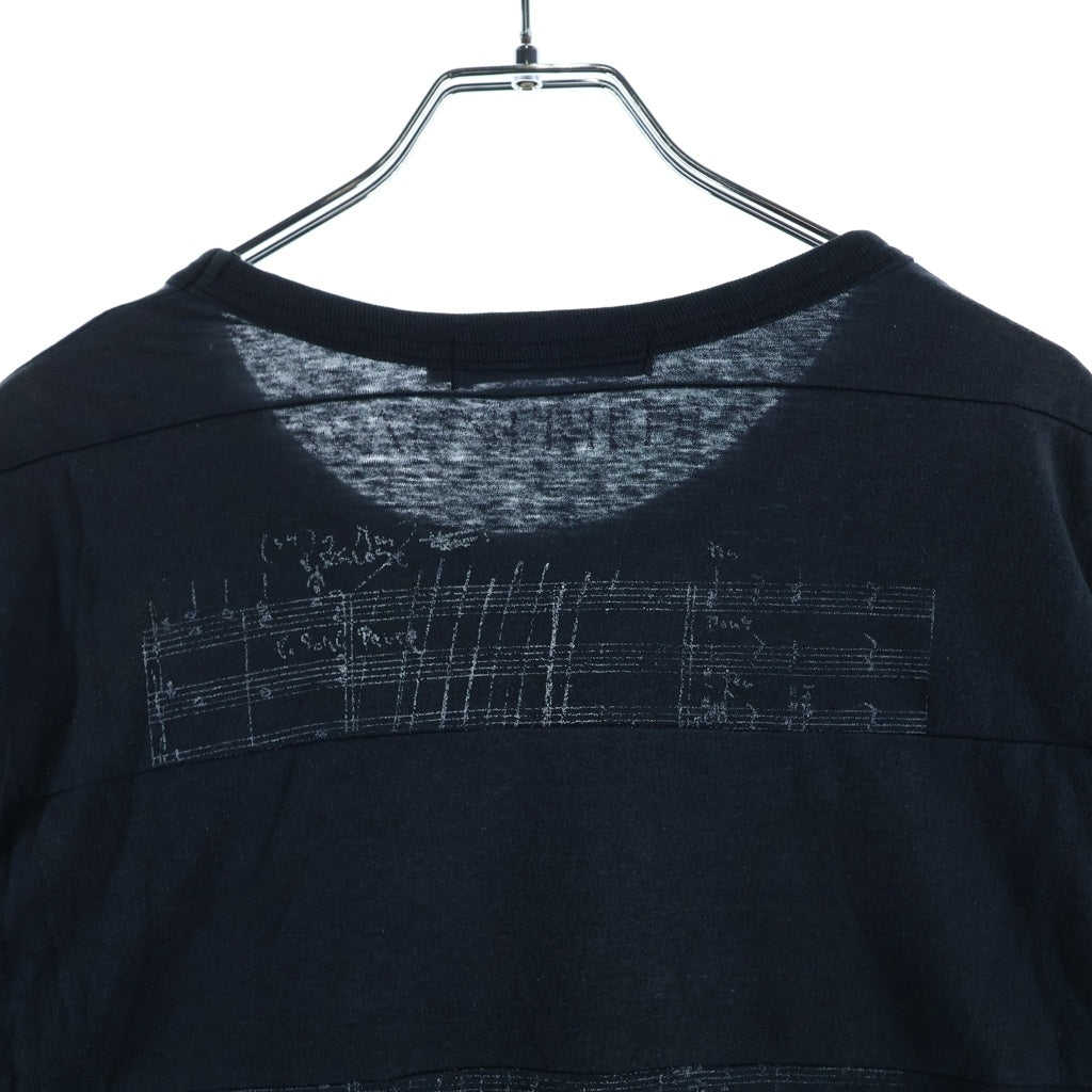 UNDERCOVER(アンダーカバー) 06SS T期 Klaus L/S Tee クラッシュ 再構築 ロングスリーブ 長袖Tシャツ カットソー ブラック 6S246-CS8