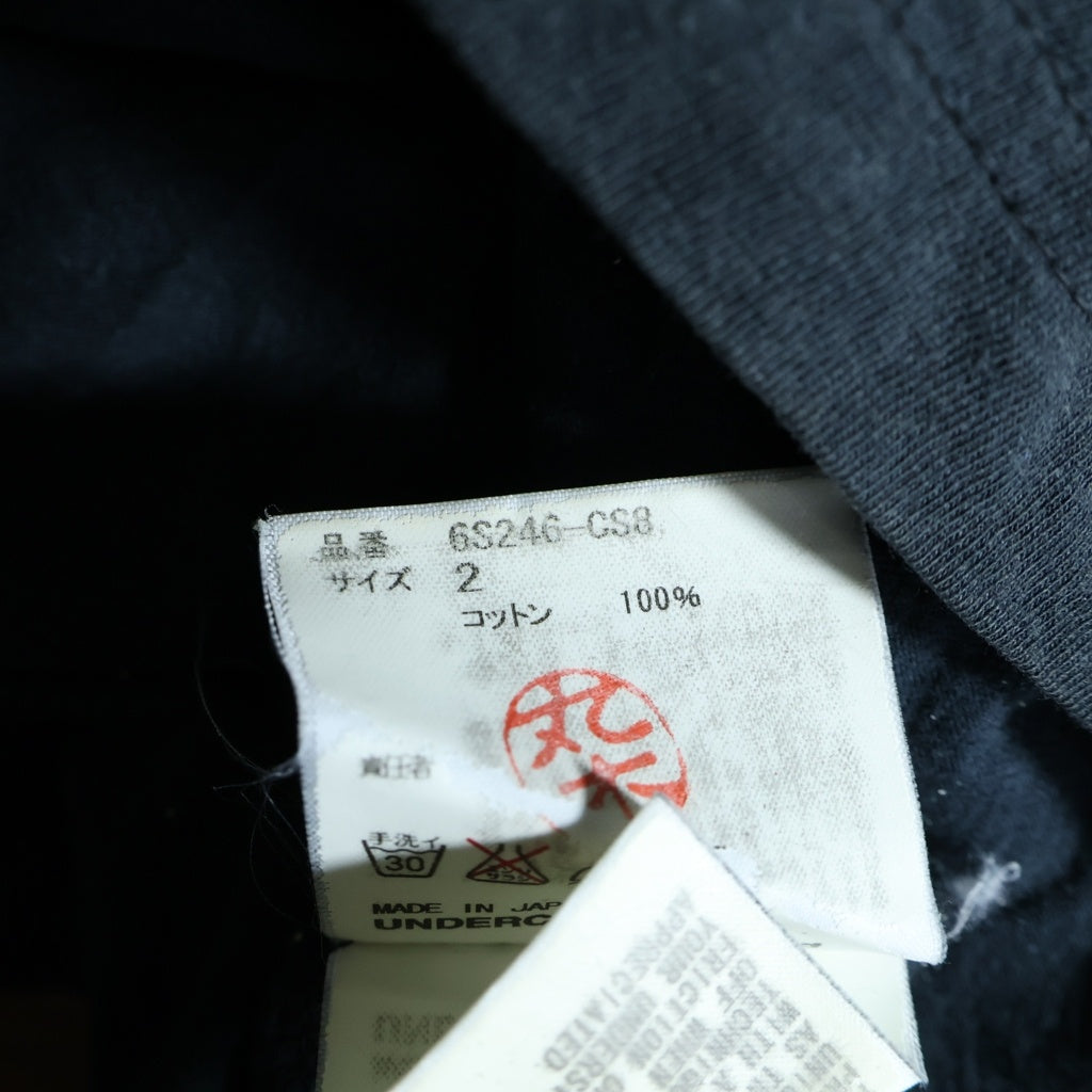 UNDERCOVER(アンダーカバー) 06SS T期 Klaus L/S Tee クラッシュ 再構築 ロングスリーブ 長袖Tシャツ カットソー ブラック 6S246-CS8
