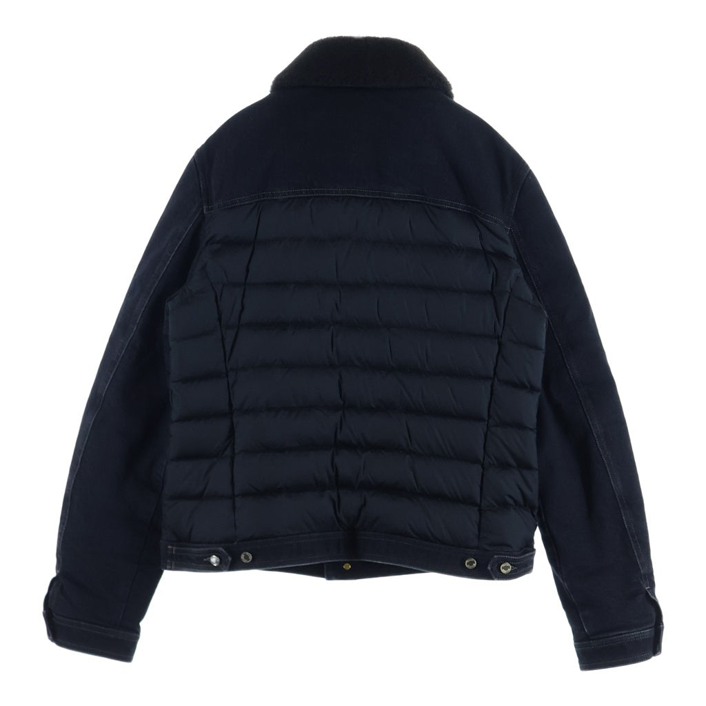 MOORER(ムーレー) MONDOR-FUR-106S モンドール ファー ダウン切り替え デニムブルゾンジャケット ブラック
