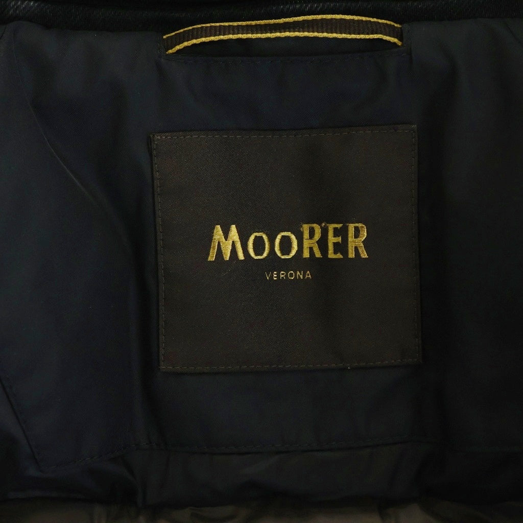 MOORER(ムーレー) MONDOR-FUR-106S モンドール ファー ダウン切り替え デニムブルゾンジャケット ブラック