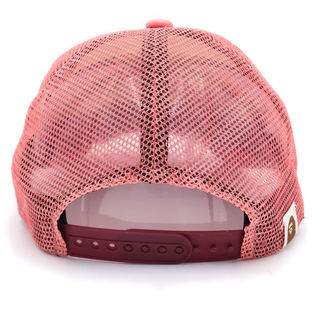 A BATHING APE(アベイシングエイプ) BAPE STA MESH CAP ベイプスター フロントロゴ 6パネル メッシュキャップ 帽子 レッド 001CPL301006M レディース
