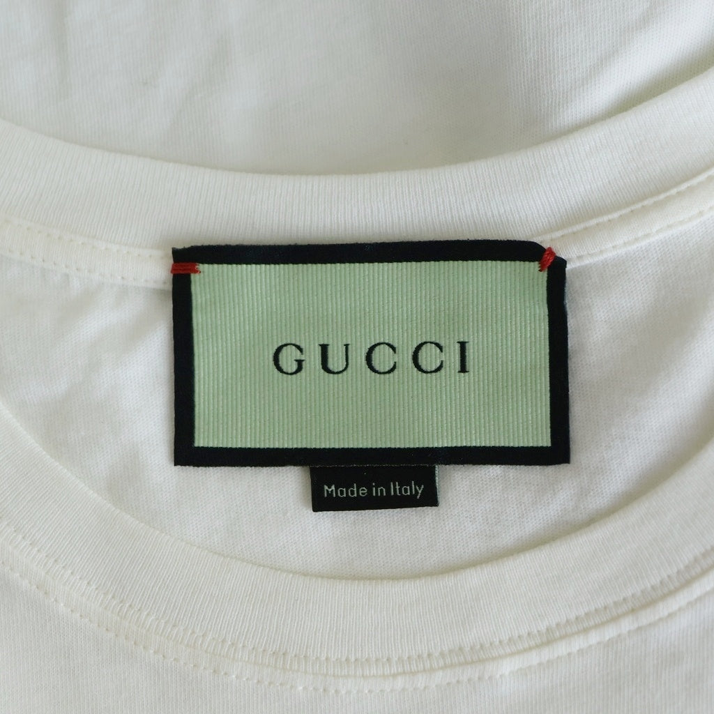 GUCCI(グッチ) フロントロゴプリント 半袖Tシャツ カットソー ホワイト 548334 XJDNC