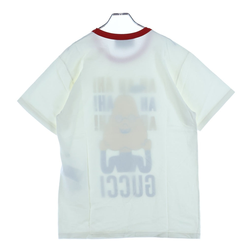 GUCCI(グッチ) フロントプリント リンガー半袖Tシャツ カットソー ホワイト 703439 XLEIY