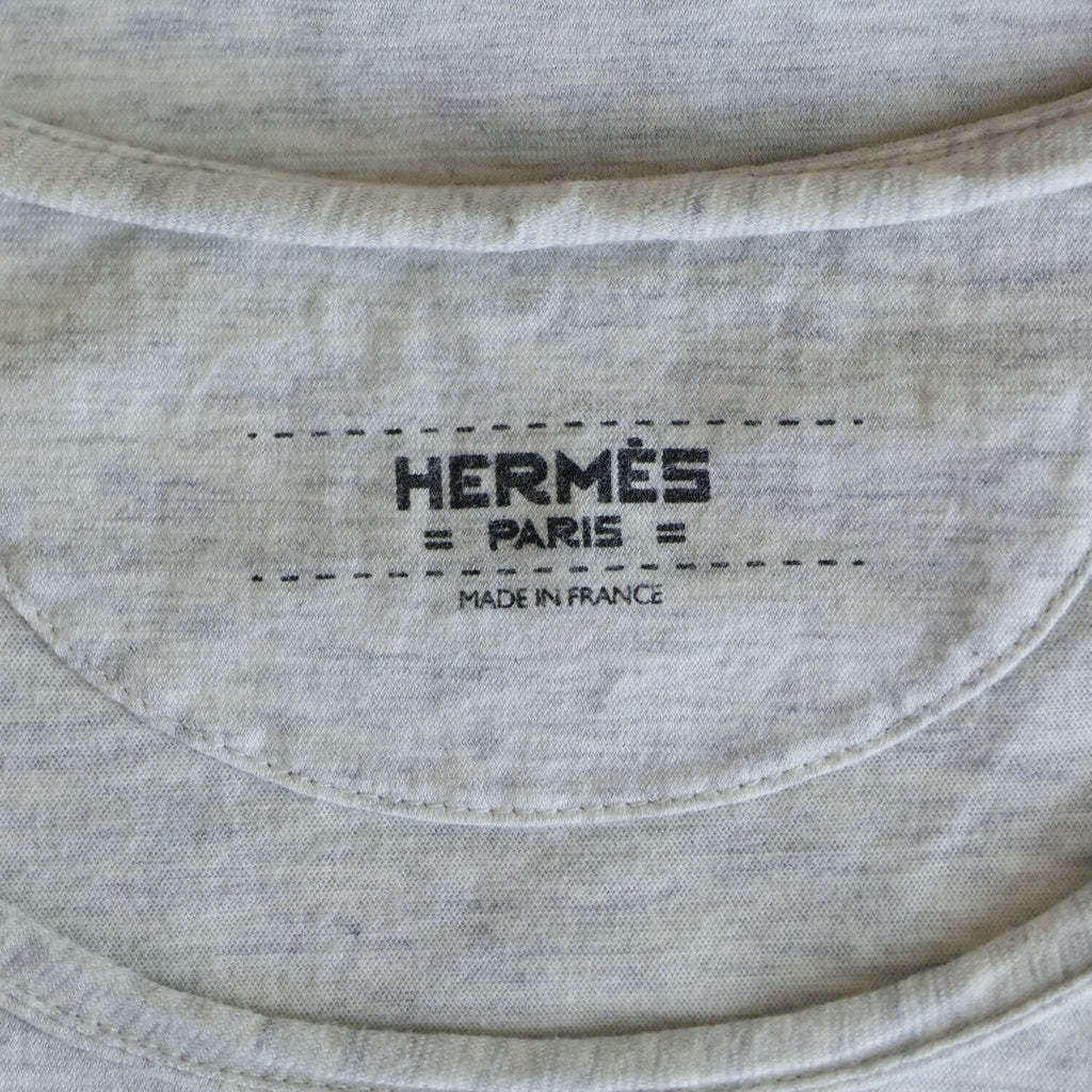 HERMES(エルメス) フロント フェニックスプリント 半袖Tシャツ カットソー グレー 46-7612
