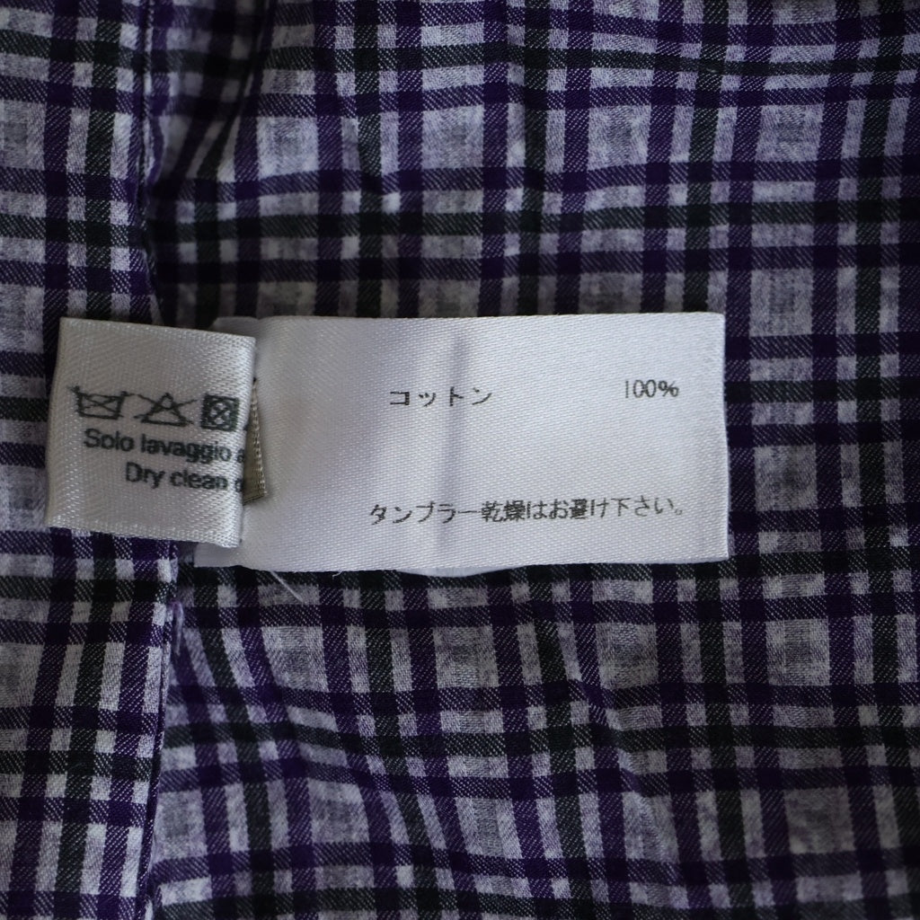 BOTTEGA VENETA(ボッテガヴェネタ) フロントボタン 総柄 長袖コットン シャツ パープル 297857 VAA91