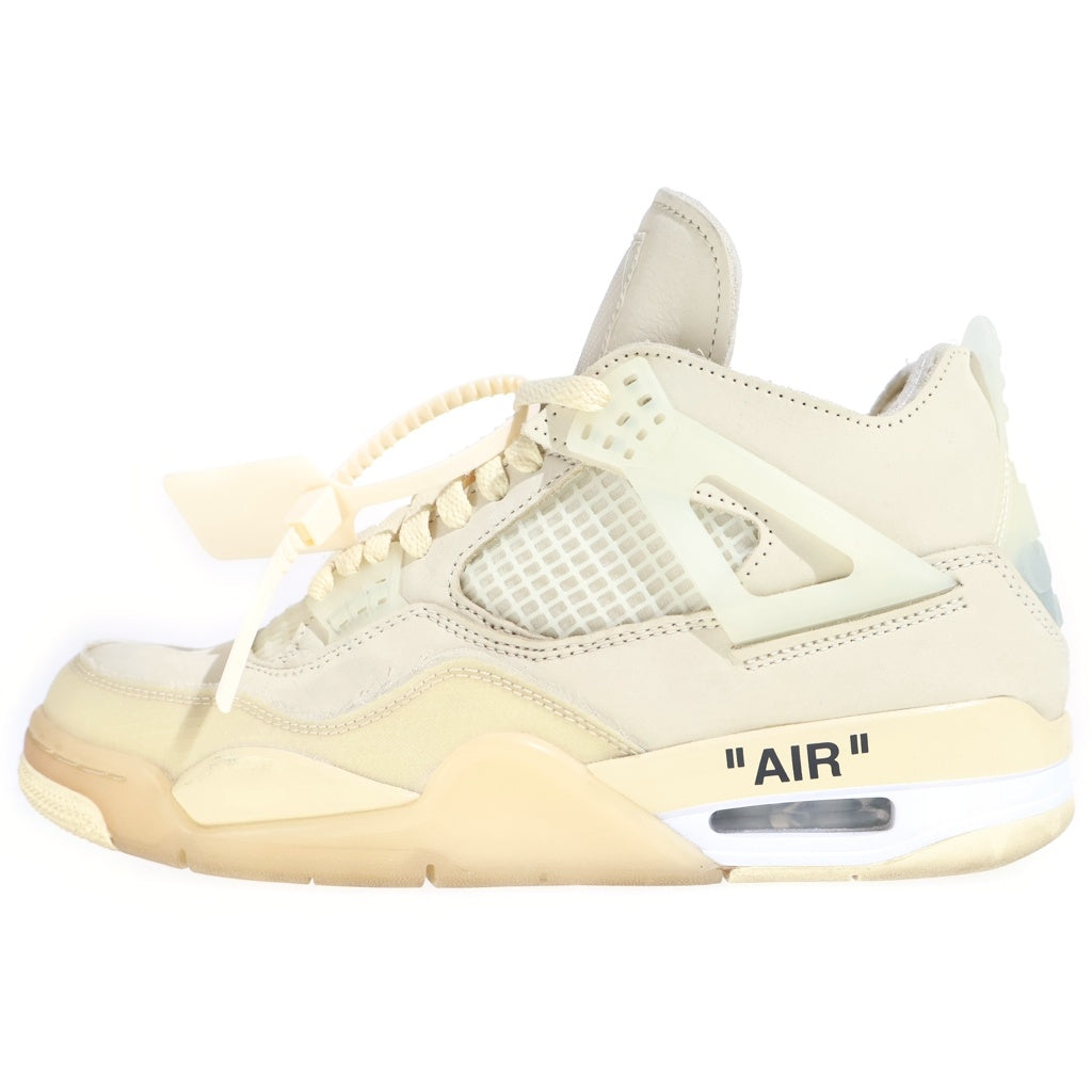 NIKE(ナイキ) × OFF WHITE Air Jordan 4 SP CV9388-100 エアジョーダン4 ミッドカットスニーカー シューズ ベージュ US9/26.0cm