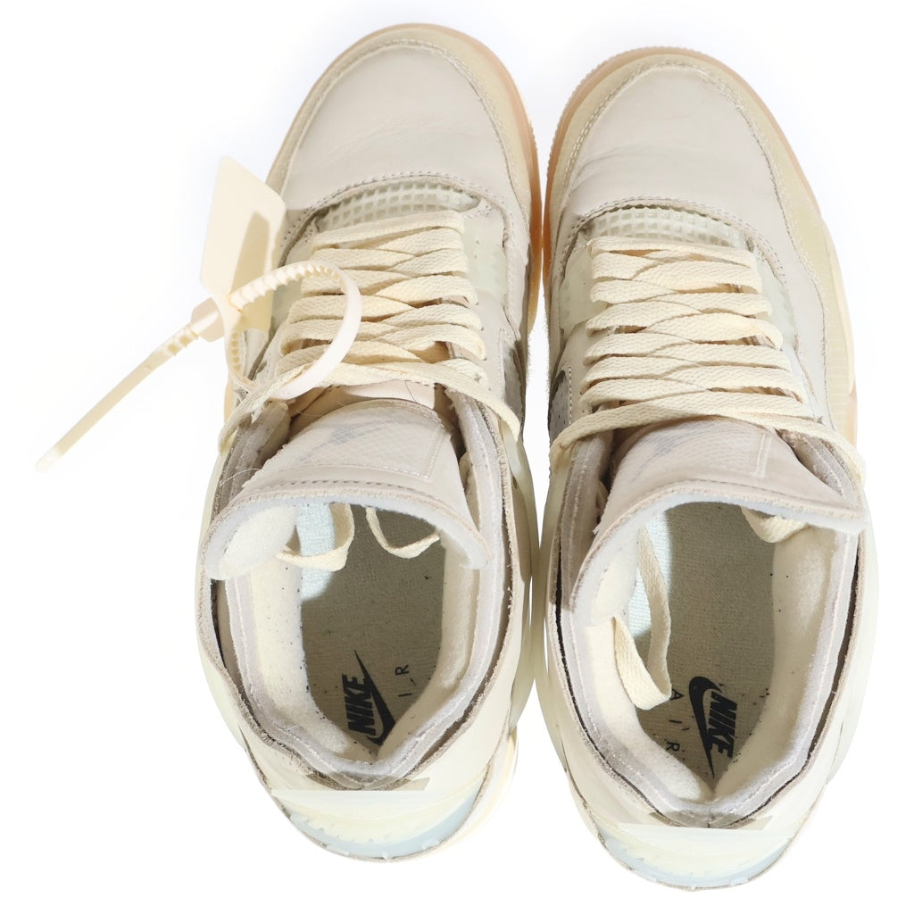 NIKE(ナイキ) × OFF WHITE Air Jordan 4 SP CV9388-100 エアジョーダン4 ミッドカットスニーカー シューズ ベージュ US9/26.0cm