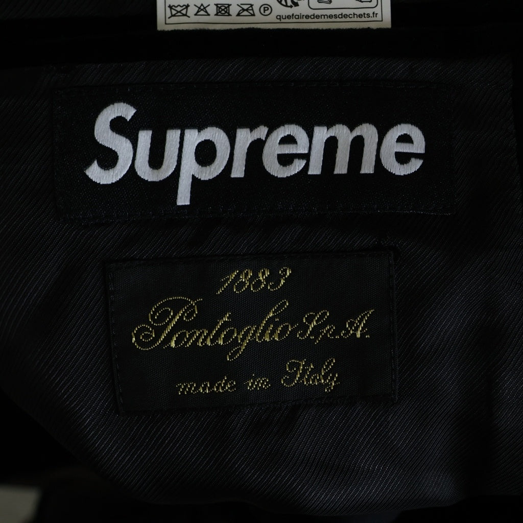 SUPREME(シュプリーム) 23AW Velvet Suit ベルベット ベロア地 セットアップ スーツ ブラック