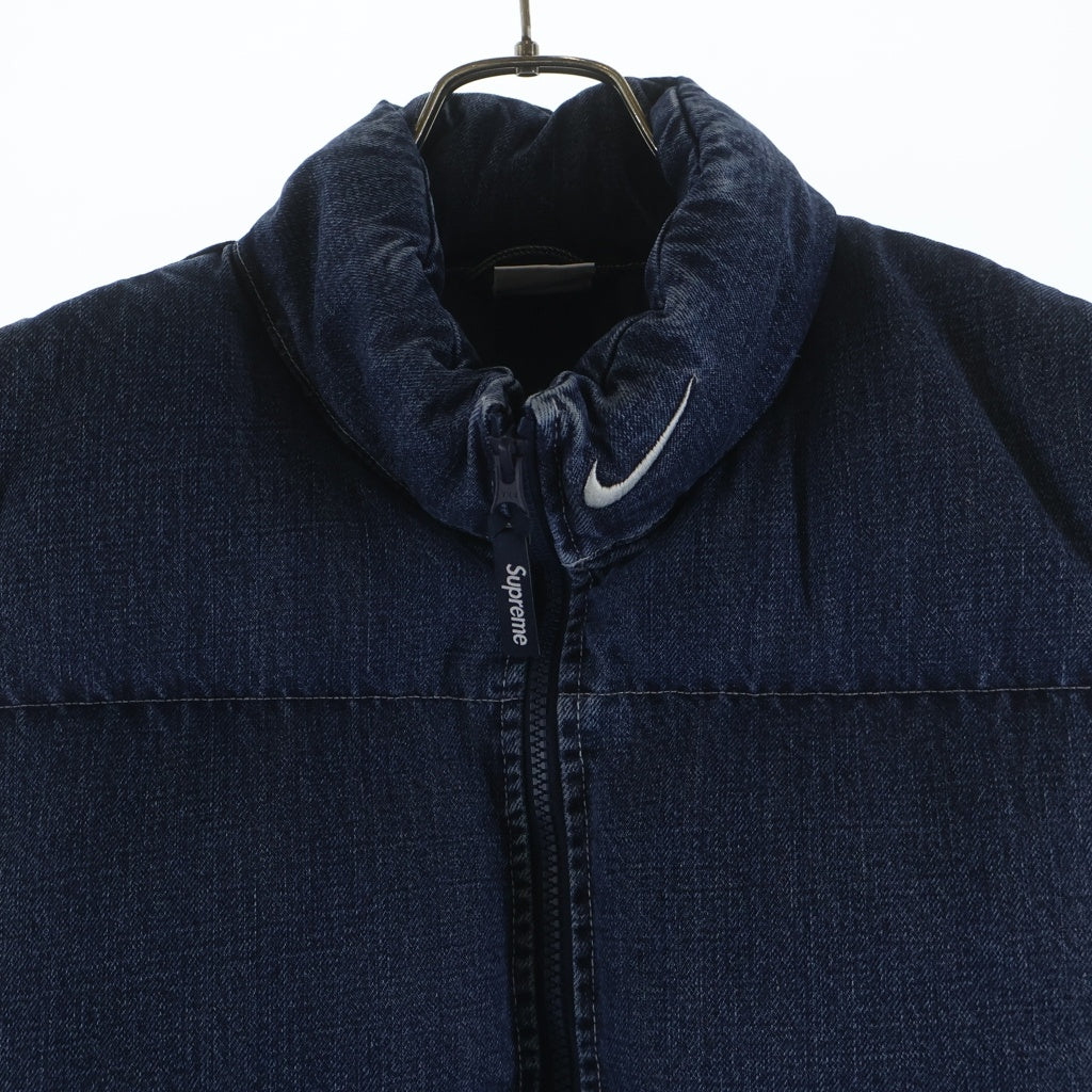 Supreme デニムフラワーベスト SUPREME(シュプリーム) 24SS × NIKE Denim Puffer Vest ジップアップ