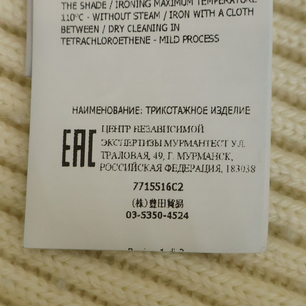 STONE ISLAND(ストーンアイランド) 22AW ロゴワッペン付き ハーフジップ ウールニット セーター ホワイト 7715516C2