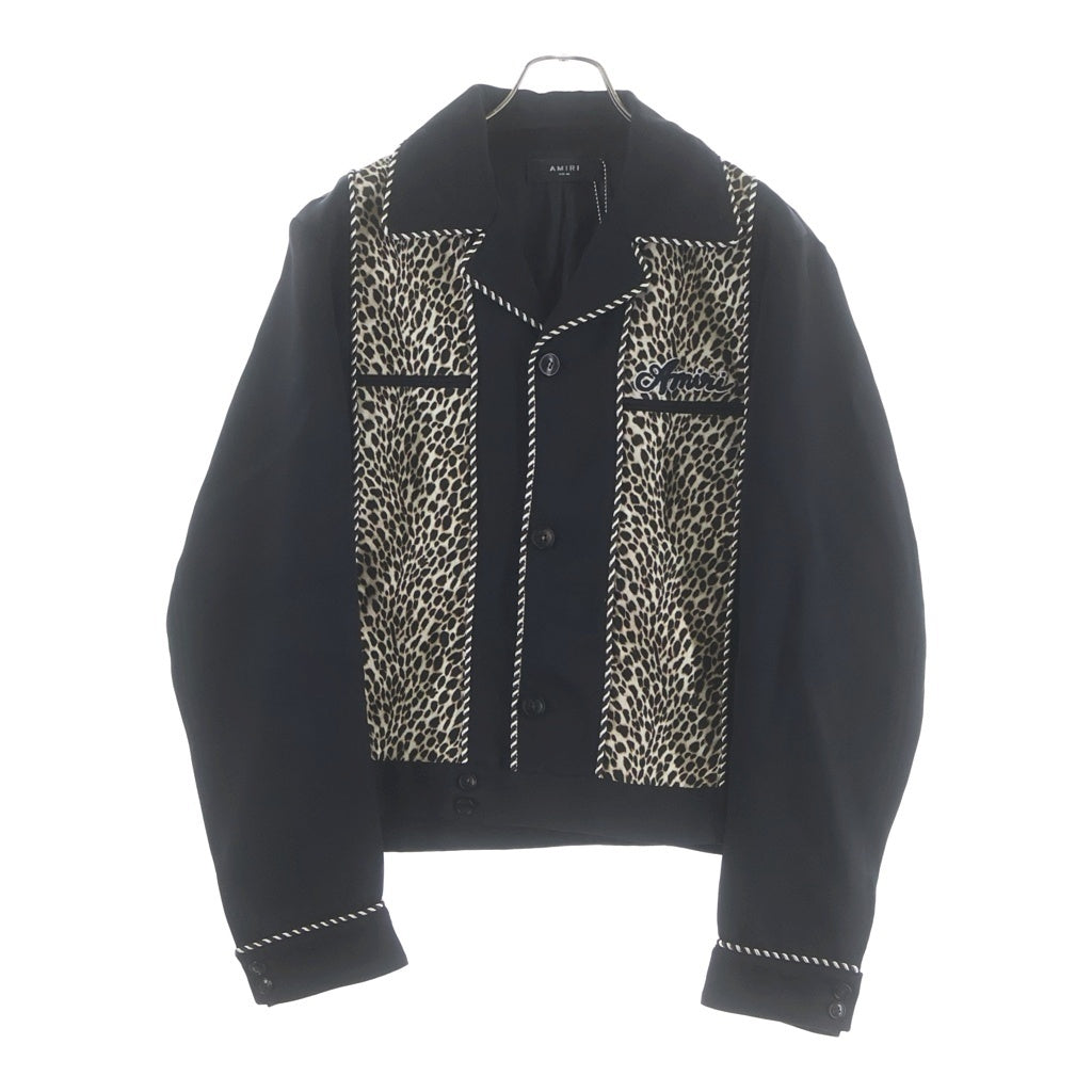 AMIRI(アミリ) LEOPARD CADET JACKET レオパード カデットジャケット ブラック/ベージュ AMOUBN1034