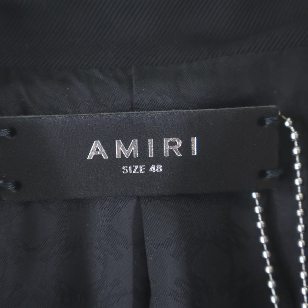 AMIRI(アミリ) LEOPARD CADET JACKET レオパード カデットジャケット ブラック/ベージュ AMOUBN1034