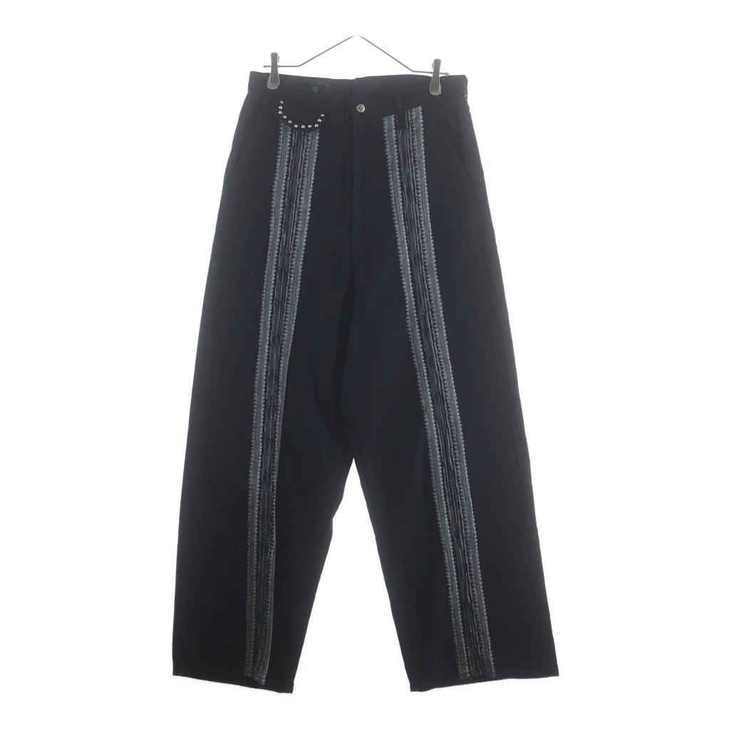 KAPITAL(キャピタル) 25AW 12oz 矢絣ジャガードデニム ポートバギーパンツ ブラック K2510LP117