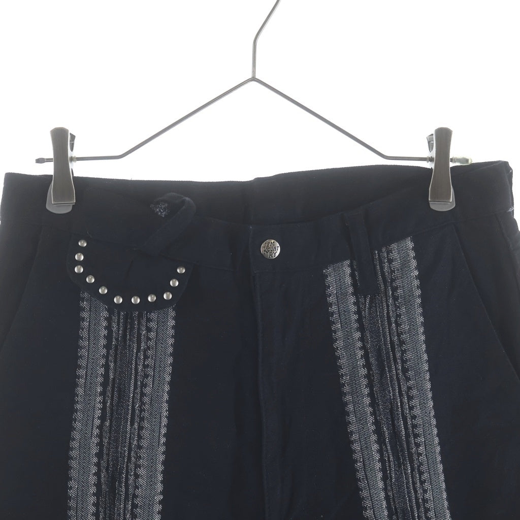 KAPITAL(キャピタル) 25AW 12oz 矢絣ジャガードデニム ポートバギーパンツ ブラック K2510LP117
