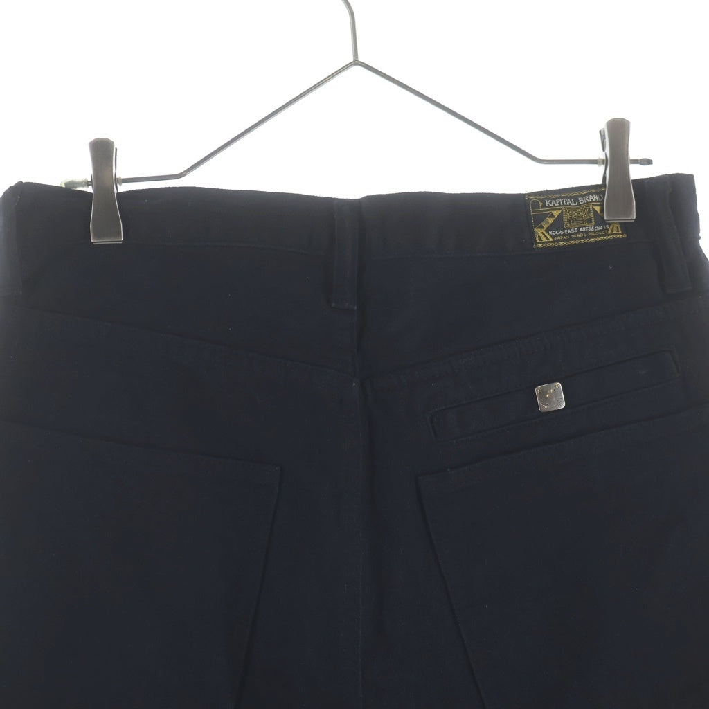 KAPITAL(キャピタル) 25AW 12oz 矢絣ジャガードデニム ポートバギーパンツ ブラック K2510LP117
