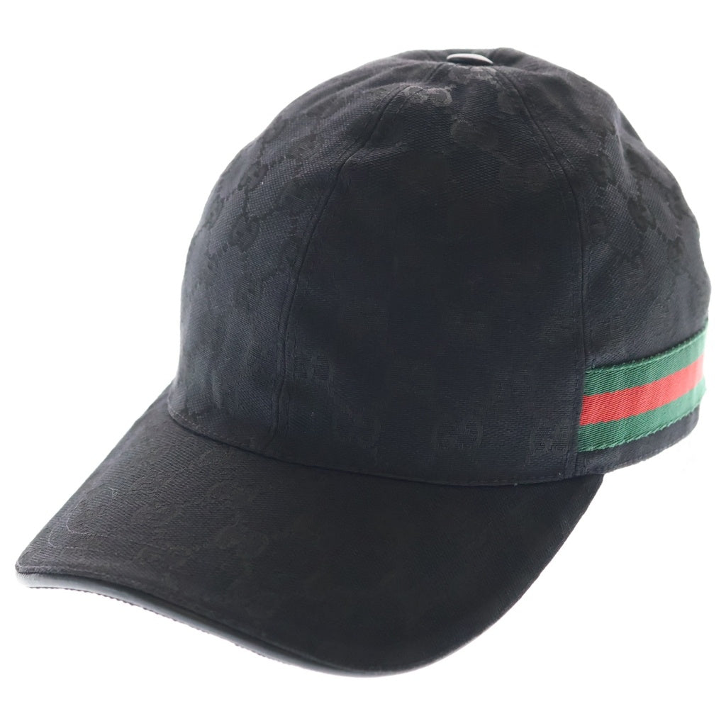 GUCCI(グッチ) GGキャンバスロゴ 6パネル ベースボールキャップ ブラック 539517