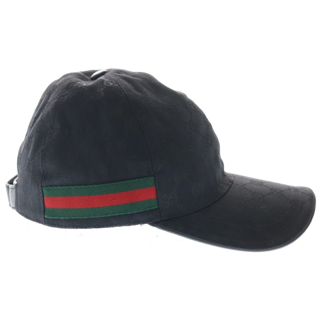 GUCCI(グッチ) GGキャンバスロゴ 6パネル ベースボールキャップ ブラック 539517