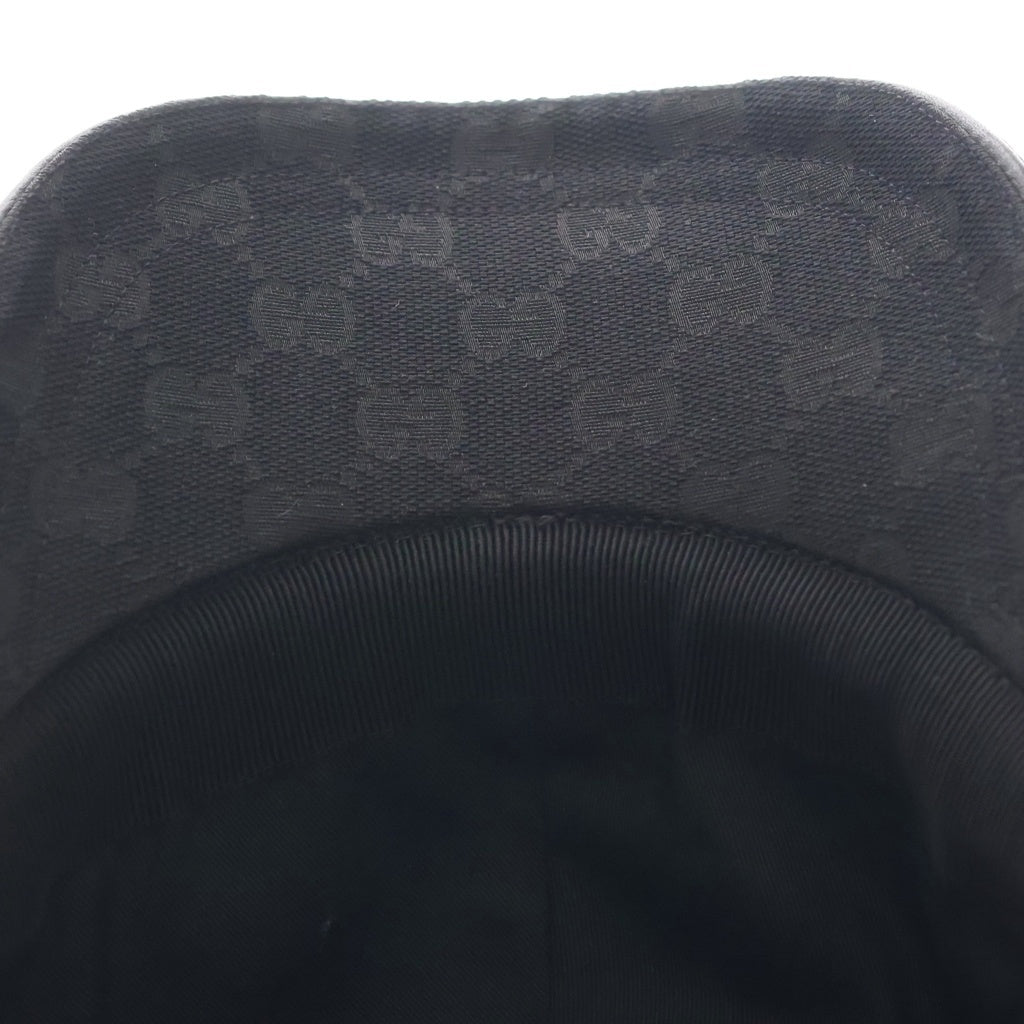 GUCCI(グッチ) GGキャンバスロゴ 6パネル ベースボールキャップ ブラック 539517