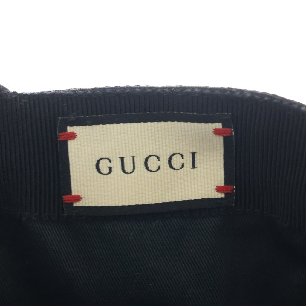 GUCCI(グッチ) GGキャンバスロゴ 6パネル ベースボールキャップ ブラック 539517