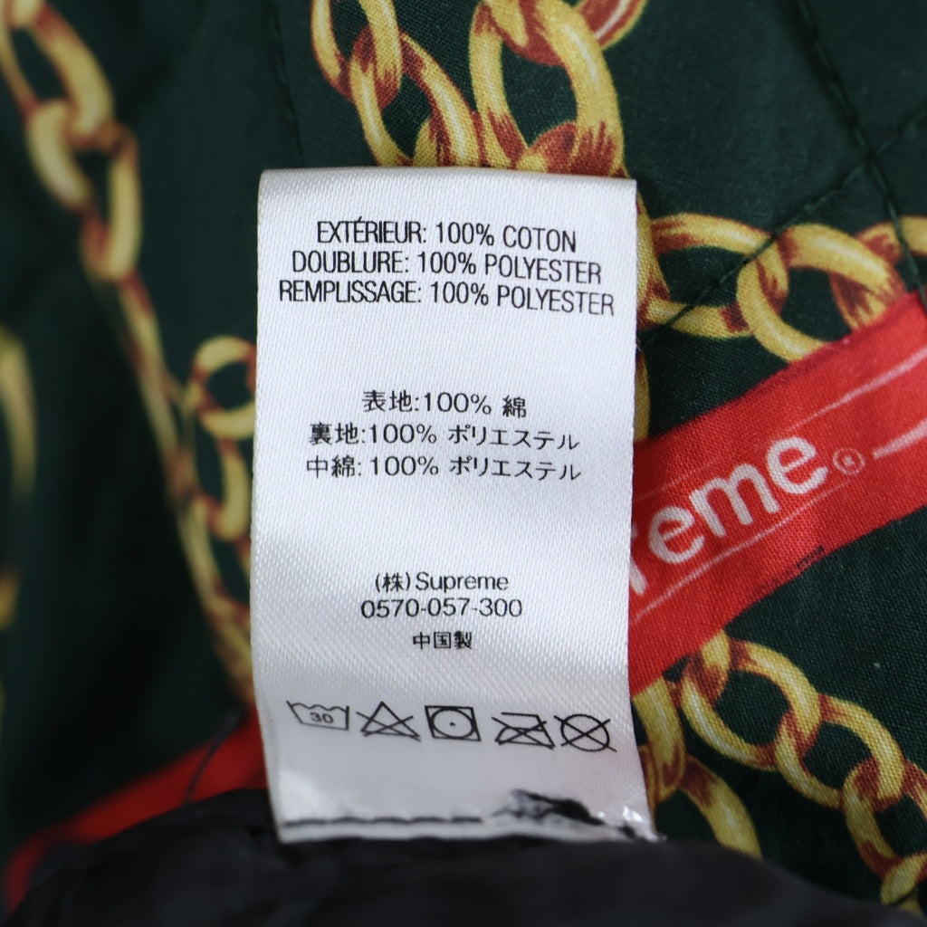 SUPREME(シュプリーム) 20AW Chains Quilted Jacket チェーンプリント コーデュロイカラー キルティングジャケット カーキ