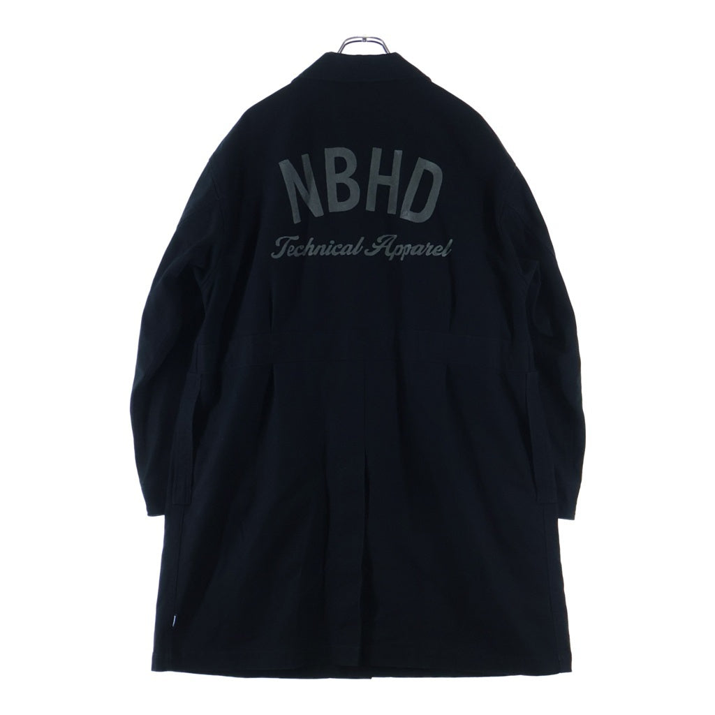 NEIGHBORHOOD(ネイバーフッド) 26SS MECHANIC COAT 背面ロゴ メカニック ロングコート ブラック 261SPNH-JKM04