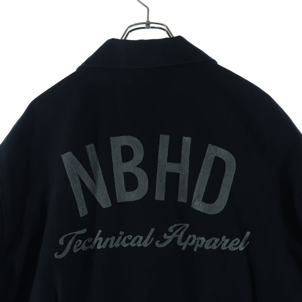NEIGHBORHOOD(ネイバーフッド) 26SS MECHANIC COAT 背面ロゴ メカニック ロングコート ブラック 261SPNH-JKM04