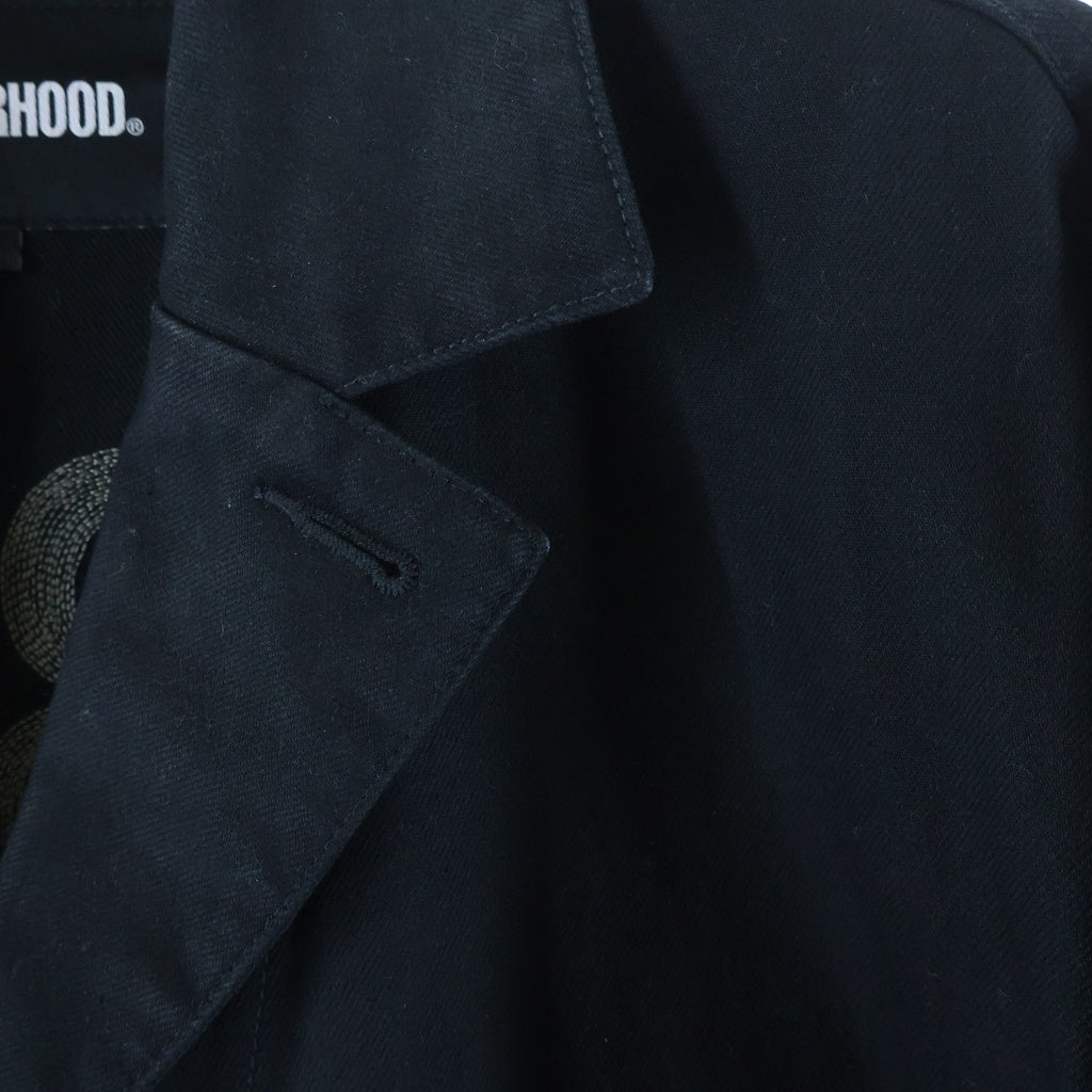 NEIGHBORHOOD(ネイバーフッド) 26SS MECHANIC COAT 背面ロゴ メカニック ロングコート ブラック 261SPNH-JKM04