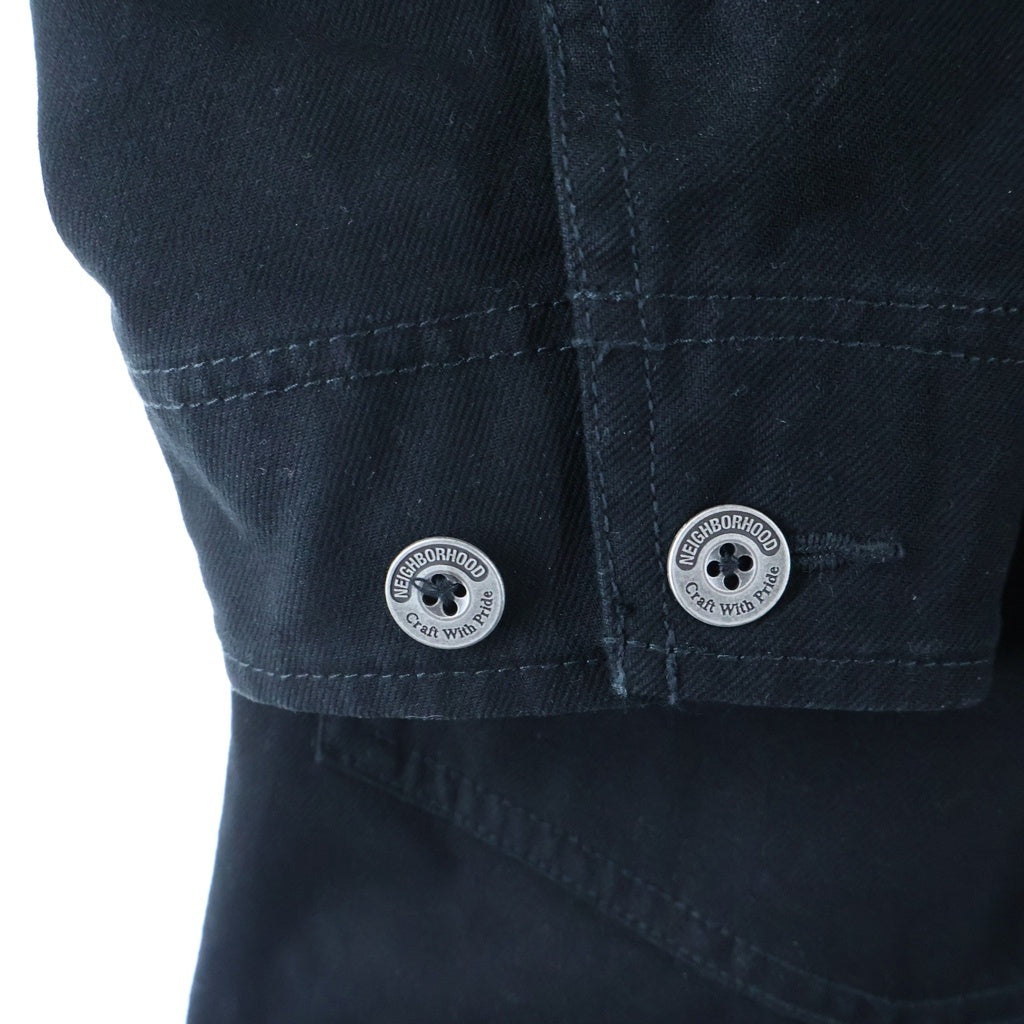 NEIGHBORHOOD(ネイバーフッド) 26SS MECHANIC COAT 背面ロゴ メカニック ロングコート ブラック 261SPNH-JKM04