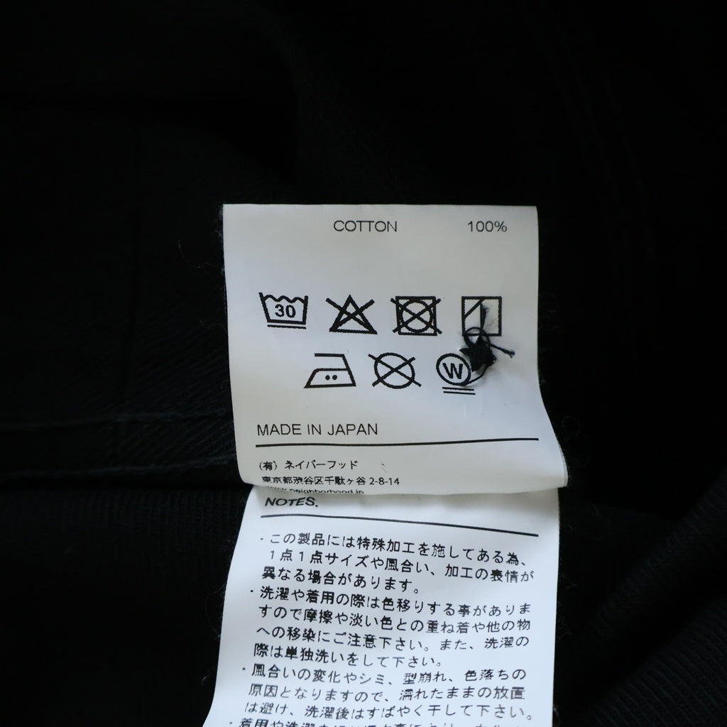 NEIGHBORHOOD(ネイバーフッド) 26SS MECHANIC COAT 背面ロゴ メカニック ロングコート ブラック 261SPNH-JKM04