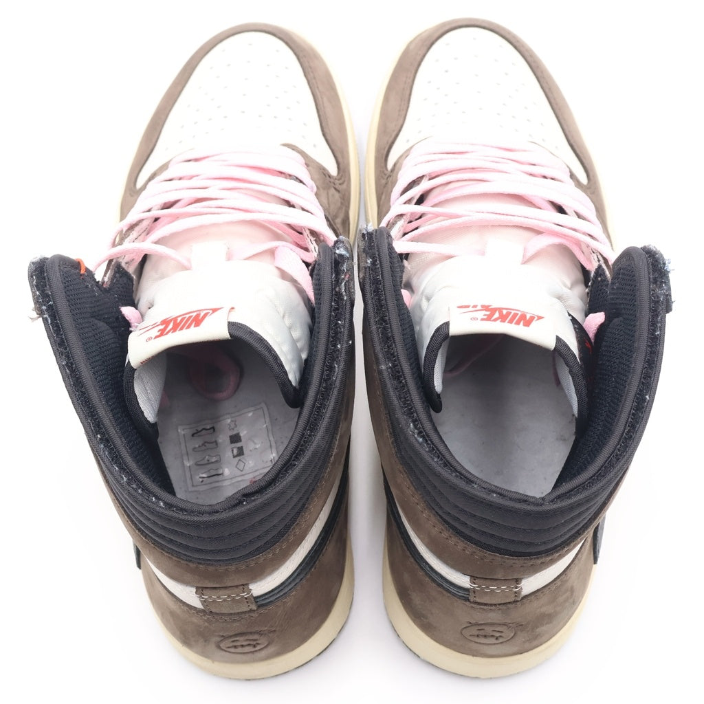 NIKE(ナイキ) ×TRAVIS SCOTT AIR JORDAN 1 RETRO HIGH OG TS SP CD4487-100 トラヴィススコット エアジョーダン1 ハイカットスニーカー シューズ US11/29.0cm